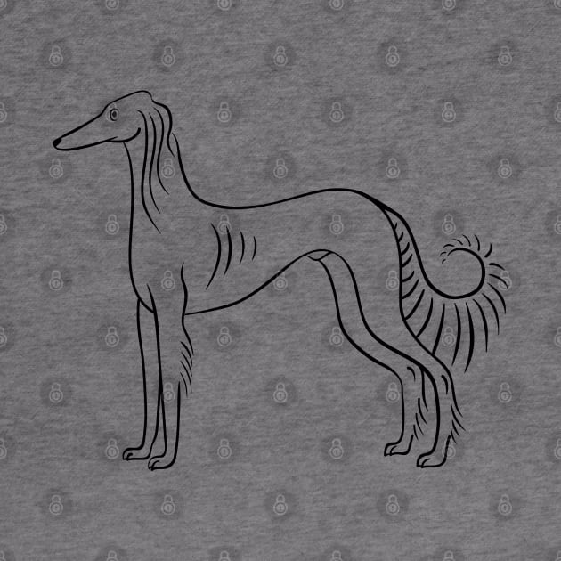 Standing Saluki by illucalliart